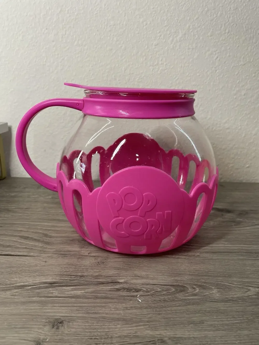 Ecolution Micro-Pop 1.5 Qt Microwave Glass Popcorn Popper - Fuchsia Pink